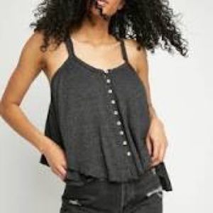 NWT Free People Black Dreamweaver Tank Large